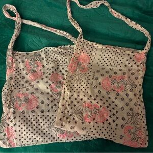 Two free people reusable tote bags dandelion print